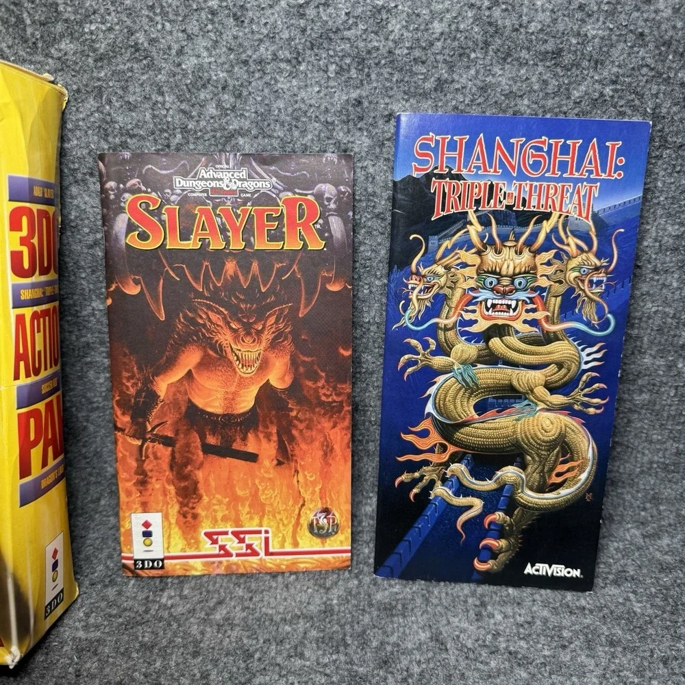 Panasonic 3DO Action Pak‎ Dragon's Lair, AD&D Slayer, GEXW/ Manuals * Nice Shape